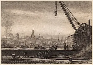 Glasgow University by Muirhead Bone (British, 1876–1953)