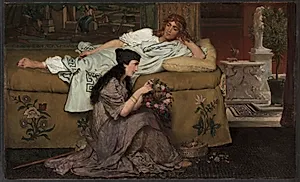 Glaucus and Nydia by Lawrence Alma-Tadema (British, 1836–1912)