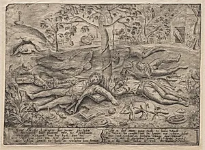 Gluttony by Pieter Balten (Flemish, c. 1527–1584)