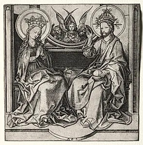 God the Father and the Blessed Virgin Enthroned Attended by Angels