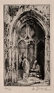 Gothic Doorway by Auguste Brouet (French, 1872–1941)