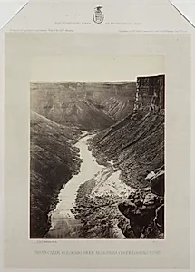 Grand Cañon, Colorado River, Mouth of Kanab Wash, Looking West by William H. Bell (American, 1830–1910)