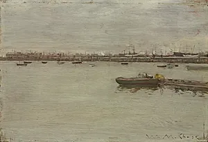 Gray Day on the Bay by William Merritt Chase (American, 1849–1916)