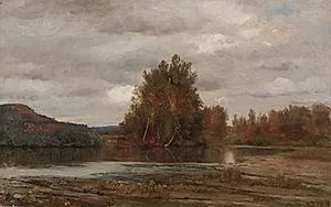 Gray Day on the Esopus by Jasper F. Cropsey (American, 1823–1900)