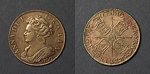 Guinea: Anne (obverse); Shields and rose (reverse) by Unknown Artist
