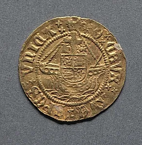 Half Angel: Ship with Shield of Arms (reverse) by Unknown Artist