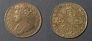 Half Guinea: Anne (obverse); Shields and Rose (reverse) by Unknown Artist