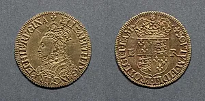 Half Pound: Elizabeth I (obverse); Crowned Shield of Arms (reverse) by Unknown Artist