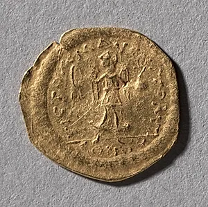 Half Tremissis of Justinian I by Unknown Artist