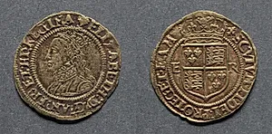 Halfcrown: Elizabeth I (obverse); Crowned Shield of Arms (reverse) by Unknown Artist