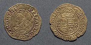 Halfcrown: Elizabeth I (obverse); Crowned Shield of Arms (reverse) by Unknown Artist