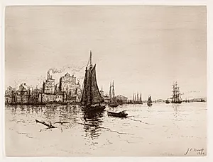 Harbor Scene by James Craig Nicoll (American, 1847–1918)