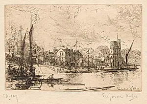 Harry Kelly's, Putney by Francis Seymour Haden (British, 1818–1910)
