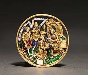 Hat Jewel Depicting the Adoration of the Magi by Unknown Artist