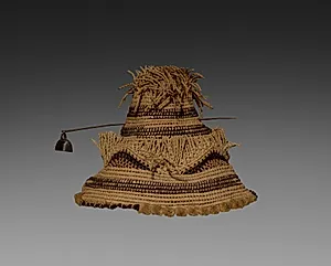 Hat (laket mishiing) with Pin by Unknown Artist