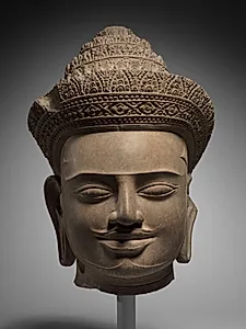 Head of a Deity or a Deified King by Unknown Artist