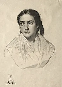 Head of a Girl by Hans Meyer (German, 1846–1919)
