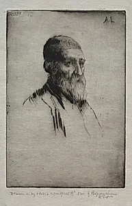 Head of a Man by Alphonse Legros (French, 1837–1911)