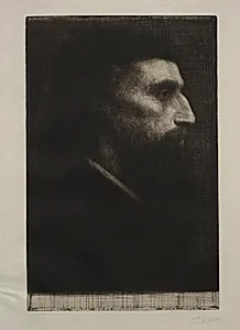 Head of a Man by Alphonse Legros (French, 1837–1911)