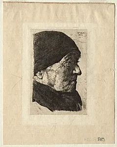 Head of a Peasant by Wilhelm Maria Hubertus Leibl (German, 1844–1900)