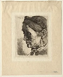 Head of a Peasant Woman by Wilhelm Maria Hubertus Leibl (German, 1844–1900)