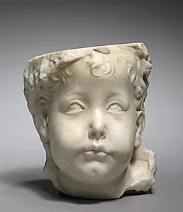 Head of a Putto by Desiderio da Settignano (Italian, 1429/32–1464)