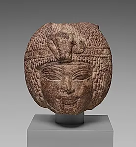 Head of Amenhotep III Wearing the Round Wig by Unknown Artist