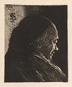 Head of an Old Man by Henri Charles Guérard (French, 1846–1897)