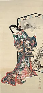 Hell Courtesan by Kawanabe Kyōsai (Japanese, 1831–1889)