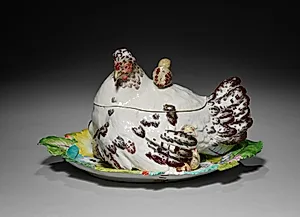 Hen and Chicks Covered Tureen on Stand by Chelsea Porcelain Factory (Britain, London, 1745–84)