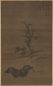 Herdboys and Buffalo in Landscape by Guo Min (Chinese, mid-late 1200s)