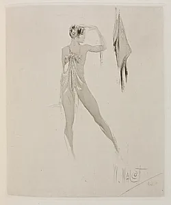 Herodias: Page 47, Her feet stepped one before the other by William Walcot (British, 1874–1943)