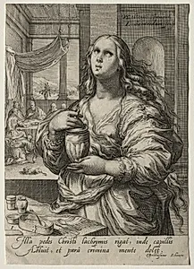 Heroines of the New Testament:  Mary Magdalen by Jan Saenredam (Dutch, 1565–1607)