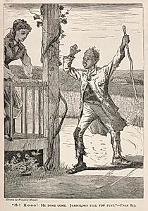 "Hi! H-O-O-O!  He Done Come.  Jumboloro Tell You First." by Winslow Homer (American, 1836–1910)