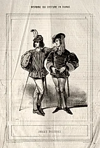 Histoire du Costume en France:  Juges diseurs by Paul Gavarni (French, 1804–1866)