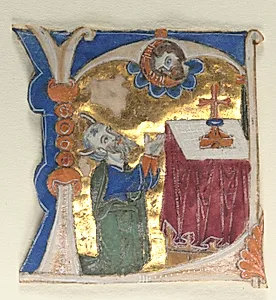 Historiated Initial Excised from a Bible by Unknown Artist