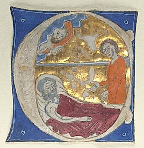 Historiated Initial Excised from a Bible by Unknown Artist