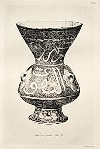 History of the Ceramic Art: A Descriptive and Philosophical Study of the Pottery of All Ages and All Nations: Italy: Renaissance- Majolica of Urbino- Hunting Bottle with Historic Subjects (Plate VII) by Jules Jacquemart (French, 1837–1880)