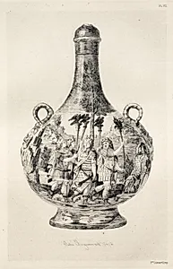 History of the Ceramic Art: A Descriptive and Philosophical Study of the Pottery of All Ages and All Nations: Italy: Renaissance- Majolica of Urbino- Ewer (Plate VIII) by Jules Jacquemart (French, 1837–1880)