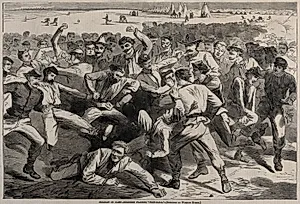Holiday in Camp - Soldiers Playing "Foot-Ball" by Winslow Homer (American, 1836–1910)
