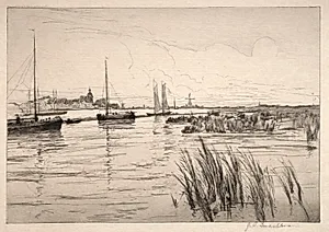 Holland Dykes by John Henry Twachtman (American, 1853–1902)