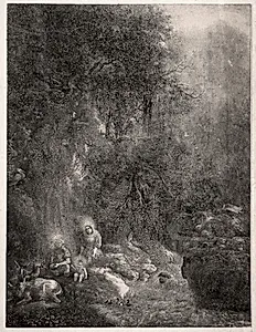Holy Family with Deer by Rodolphe Bresdin (French, 1822–1885)