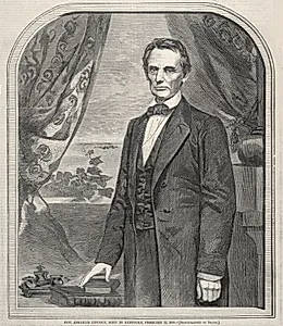 Hon. Abraham Lincoln, Born in Kentucky, February 12, 1809 by Winslow Homer (American, 1836–1910)