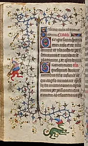 Hours of Charles the Noble, King of Navarre (1361-1425): fol. 101v, Text by Master of the Brussels Initials and Associates (French)