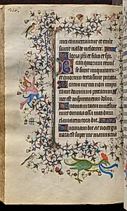 Hours of Charles the Noble, King of Navarre (1361-1425): fol. 107v, Text by Master of the Brussels Initials and Associates (French)