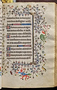 Hours of Charles the Noble, King of Navarre (1361-1425): fol. 108r, Text by Master of the Brussels Initials and Associates (French)