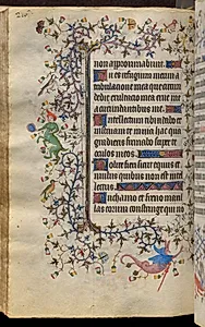 Hours of Charles the Noble, King of Navarre (1361-1425): fol. 108v, Text by Master of the Brussels Initials and Associates (French)
