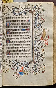 Hours of Charles the Noble, King of Navarre (1361-1425): fol. 110r, Text by Master of the Brussels Initials and Associates (French)