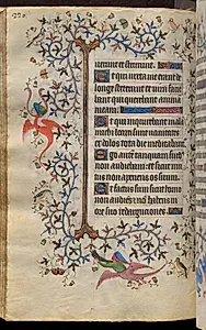 Hours of Charles the Noble, King of Navarre (1361-1425): fol. 110v, Text by Master of the Brussels Initials and Associates (French)