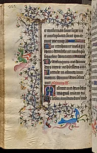 Hours of Charles the Noble, King of Navarre (1361-1425): fol. 111v, Text by Master of the Brussels Initials and Associates (French)
